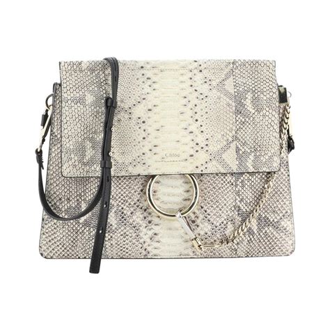 chloe faye python bag